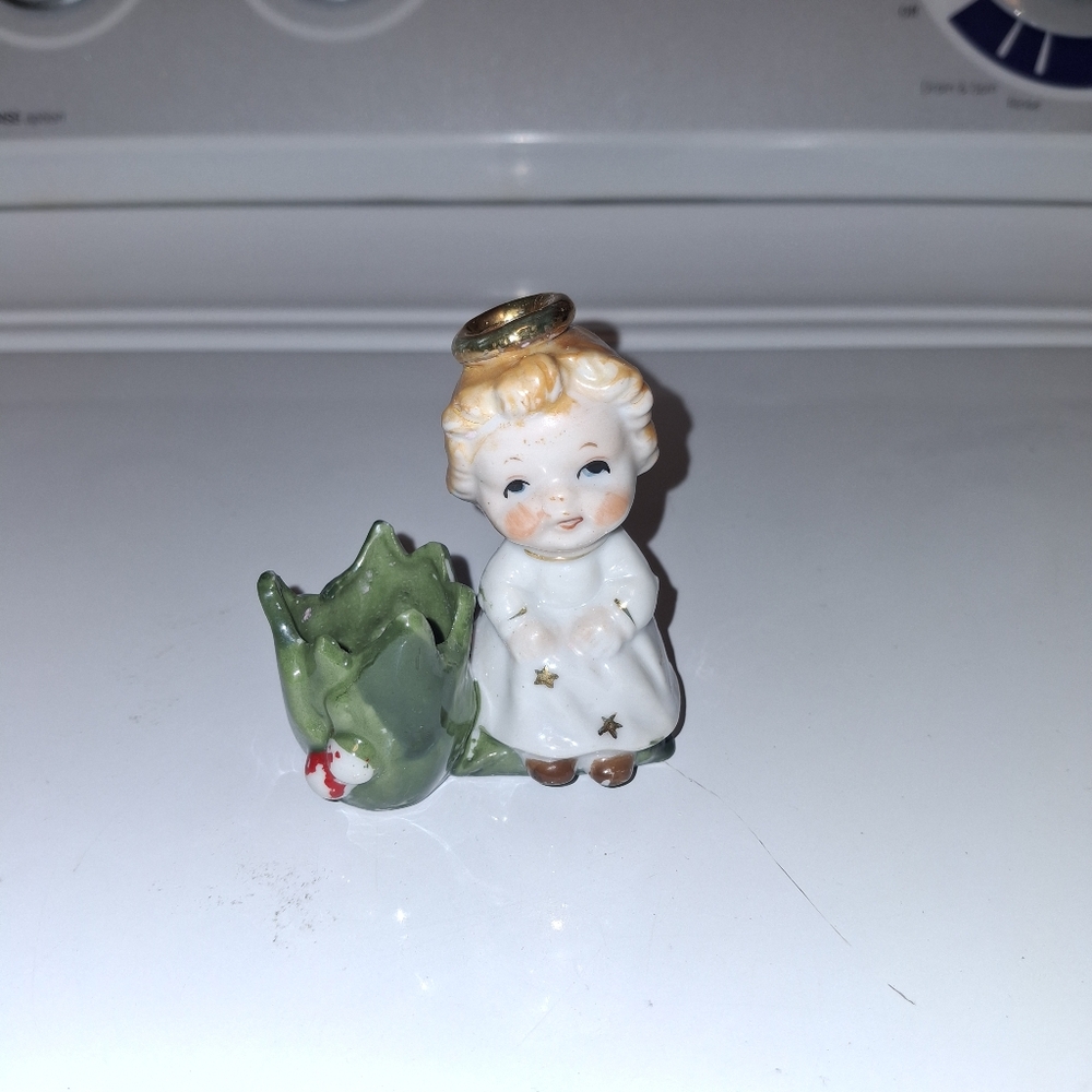 Made In Occupied Japan Cherub Angel Figurine Kawaii Antique RARE HTF Vintage
